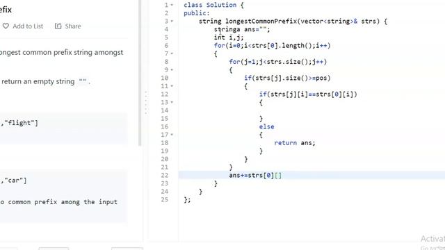 Longest Common Prefix Leetcode 14 смотреть онлайн