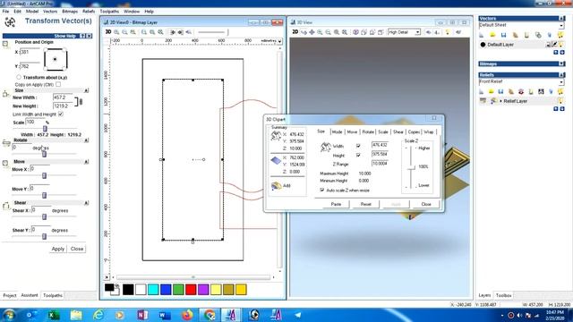 How to set relief for door design in ArtCAM 2008 смотреть онлайн