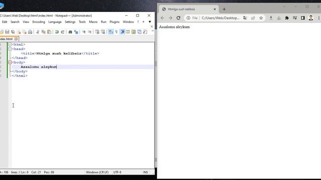 Web dasturlash // HTMLga kirish смотреть онлайн