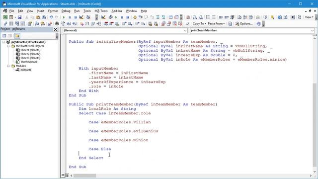 User Defined Types (Structs) in VBA смотреть онлайн