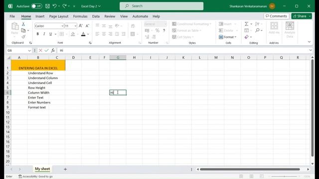 MS Excel for Beginners | Day 2 | Entering data смотреть онлайн