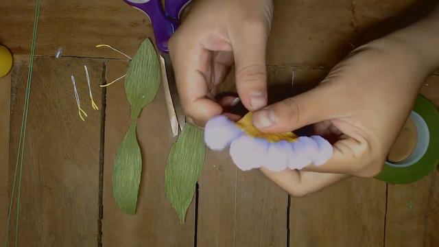How To Make Trumpet Vine Paper Flowers - Flower Making Of Crepe Paper - Paper Flower Tutorial