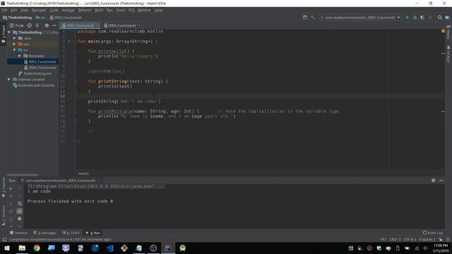 Kotlin - Beginner Tutorial #003 - Functions (1/2) смотреть онлайн