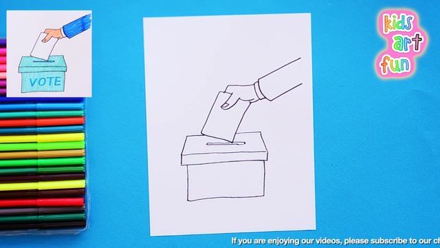 How to draw Voting - Ballot Box and Vote смотреть онлайн