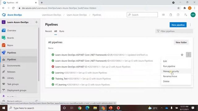Delete Build Pipeline in Azure DevOps смотреть онлайн