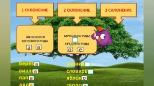 Три склонения имён существительных