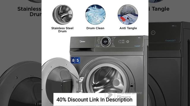 Midea 7 Kg Fully Automatic Front Load Waashing Machine (MF100W70/T-IN, Silver, MF100 Series) смотреть онлайн