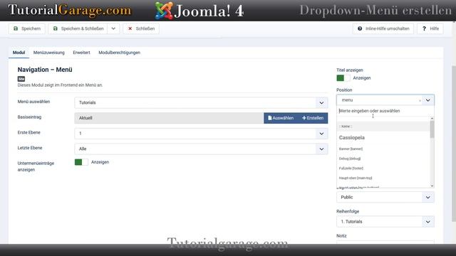 Dropdown Menü erstellen und konfigurieren- Homepage erstellen mit Joomla!4 - Tutorialgarage.com смотреть онлайн