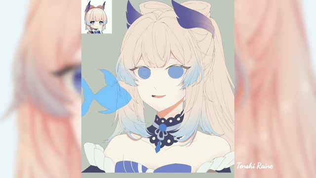Drawing Sangonomiya Kokomi (Genshin Impact) fan art - Ibis Paint X speed draw смотреть онлайн