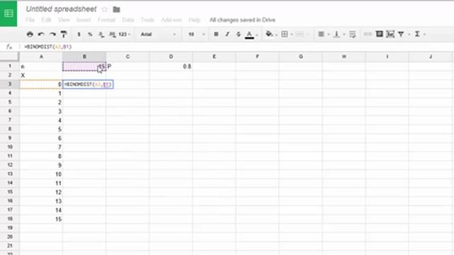 Binomial Random Variable Probability Plotting in Excel смотреть онлайн
