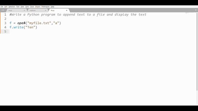 Write a Python program to append text to a file and display the text смотреть онлайн