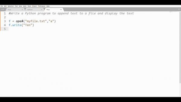 Write a Python program to append text to a file and display the text