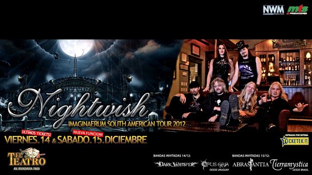 Spot Nightwish en Argentina - Viernes 14 y Sabado 15 de diciembre - Teatro de Flores смотреть онлайн