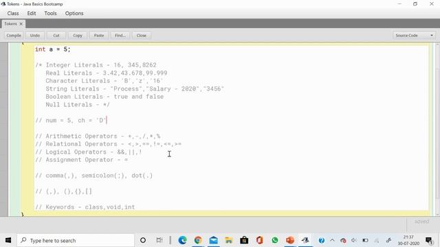 ? Tokens in Java ? смотреть онлайн