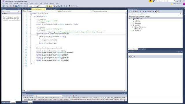 Date TimeParty Microsoft Visual Studio C# Simple смотреть онлайн