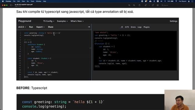 Typescript: 02-02 Explicit types and Inferred types смотреть онлайн