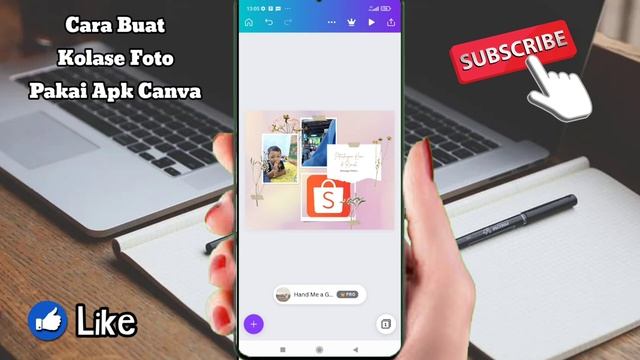 Tutorial mudah membuat kolase foto pakai canva di HP смотреть онлайн