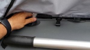 Ходовой тент на лодку пвх,  компании на волне