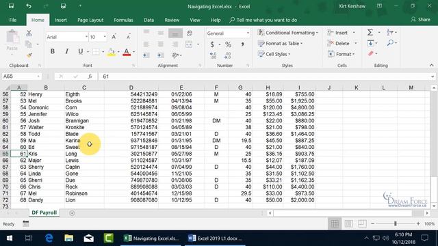 Microsoft Excel 2019: How to Navigate in Excel смотреть онлайн