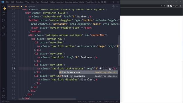 Bootstrap 5 Navbar Text Color Change смотреть онлайн