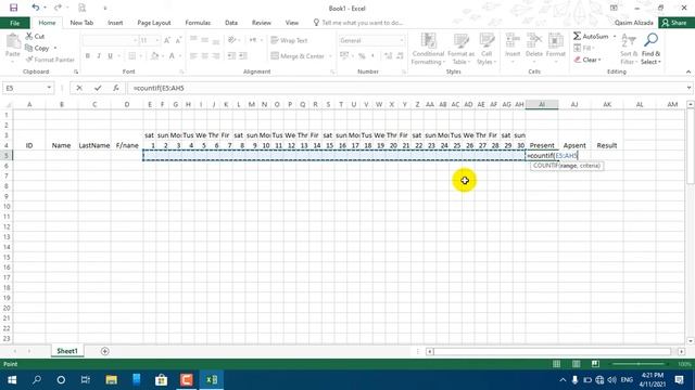 آموزش ساخت جدول حاضری با محاسبات خودکار از طریق فرمول در اکسل| Create attendant sheet in Excel смотреть онлайн
