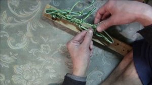 Как вязать сеть. На рейке(бруске) с 2-мя гвоздями(штырями).