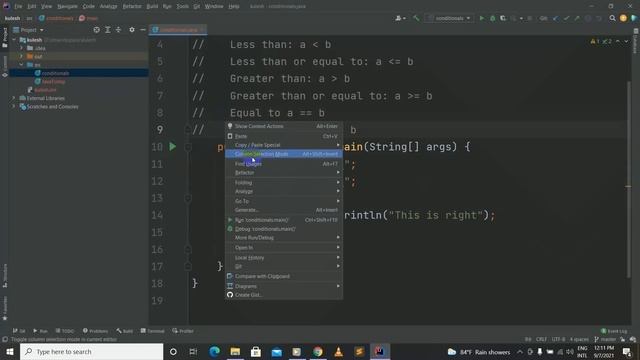 If..Else Statements In Java смотреть онлайн
