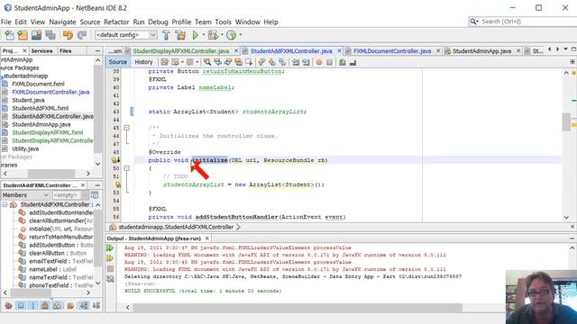 Java, NetBeans, SceneBuilder - Data Entry App - Part 02 - Display All Students смотреть онлайн