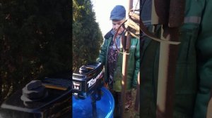 Первый запуск лодочного мотора Toyama 2.6