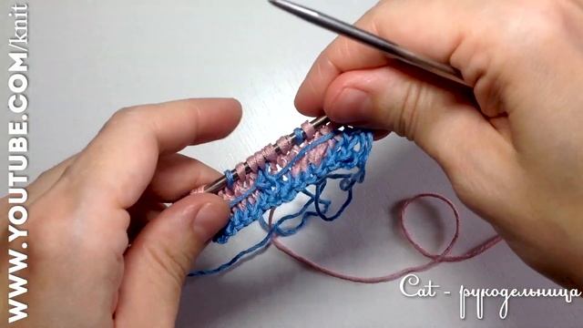 Жаккардовый узор спицами смотреть онлайн