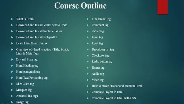 HTML5 Course Outline | HTML5 Full Course in 2023 | HTML5 Tutorial смотреть онлайн