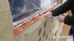 Утепление дома минеральной ватой, подготовка основания под установку подоконного отлива в СФТК