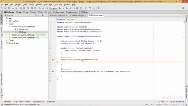 Android SQLite Database Tutorial | Creating Database And Tables In SQLite - #1 (in Hindi)