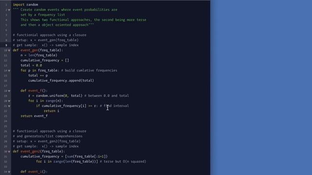 Python: Picking random events for a game: developing the algorithm смотреть онлайн