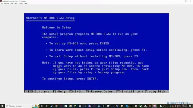 How To Get MS DOS 622 on VirtualBox смотреть онлайн