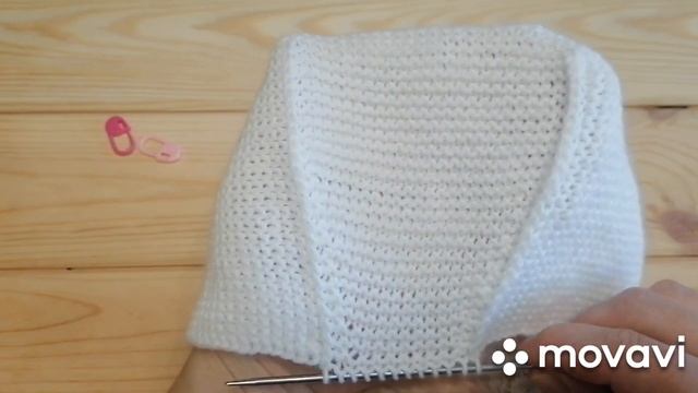 Чепчик (шапочка) для новорожденного спицами (0-3 мес.). смотреть онлайн