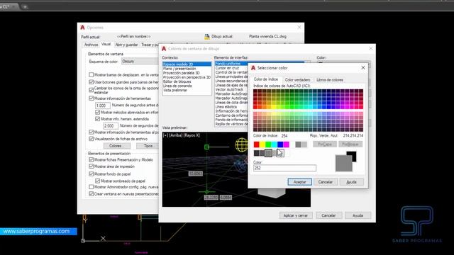 Autocad | Cambiar el color de fondo de Autocad | todas las versiones de CAD. Tutorial en español HD смотреть онлайн