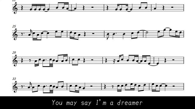 Imagine - John Lennon - sheet music and accompaniment смотреть онлайн