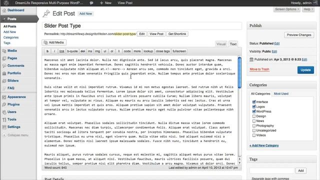 DreamLife WP Theme - Blog Post Management смотреть онлайн