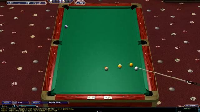 Virtual Pool 4 Online Straight Pool смотреть онлайн