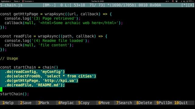 Асинхронное программирование на callback`ах в JavaScript смотреть онлайн