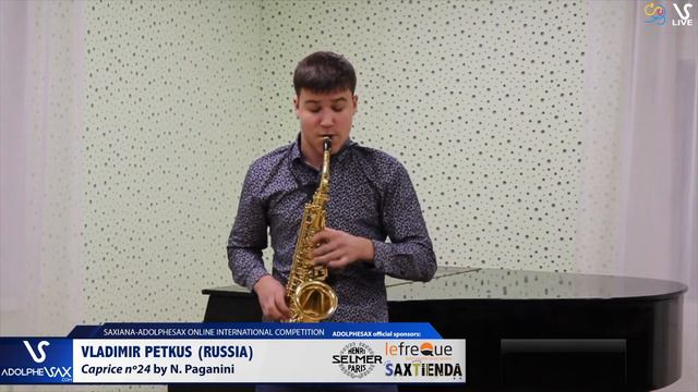 Vladimir PETKUS plays Caprice Nº24 by N. Paganini #adolphesax смотреть онлайн