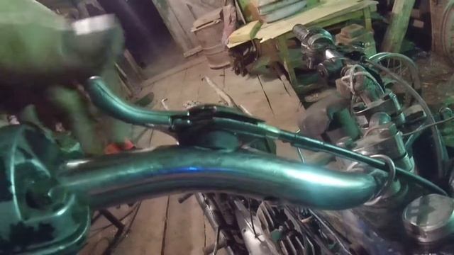 ИЖ планета 3 с "новым" маятником. Тросы по раме. смотреть онлайн