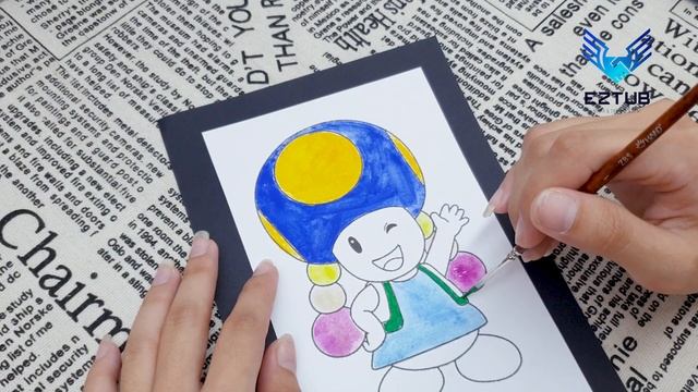 Step-by-Step Guide to Drawing a Cute Colorful Mushroom Baby Waving with Easy Watercolor Techniques смотреть онлайн
