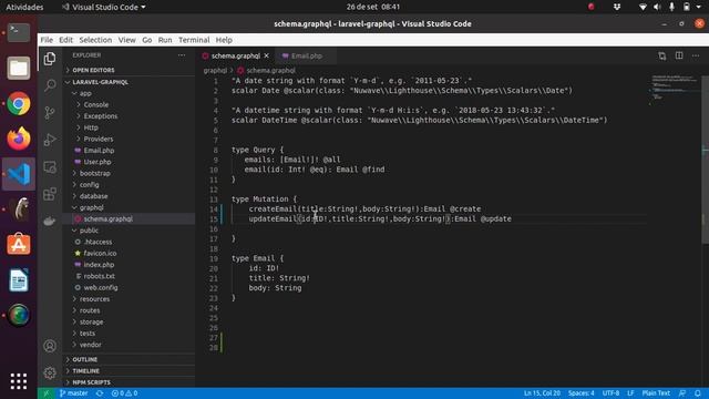 CRUD usando GraphQL + Lighthouse + Laravel + Postgres + JWT 19/25 Criando Mutations смотреть онлайн