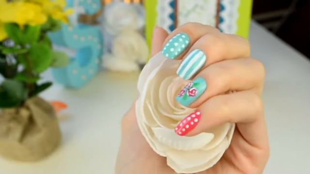 Две идеи милого маникюра/Дизайн ногтей/Модные рисунки| смотреть онлайн