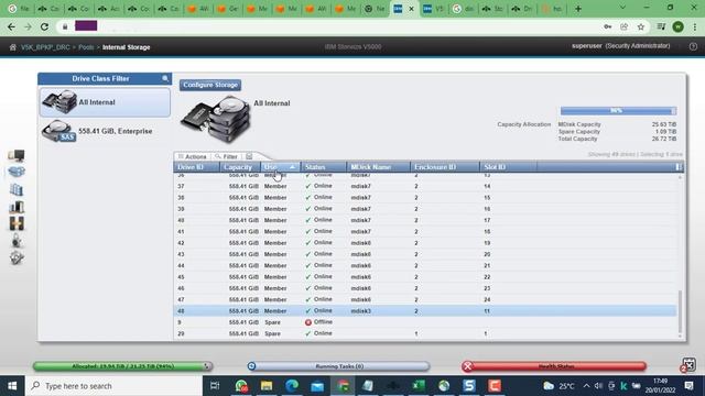 How to setting unused disk to spare on IBM storage v5000 смотреть онлайн