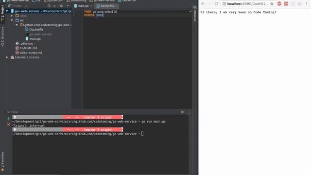 Building a Go Web Service with Docker смотреть онлайн