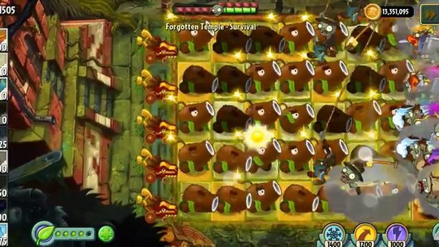 PvZ 2 Reflourished Custom Level Gameplay: Forgotten Temple Survival | Made By @ariztheackee505 смотреть онлайн