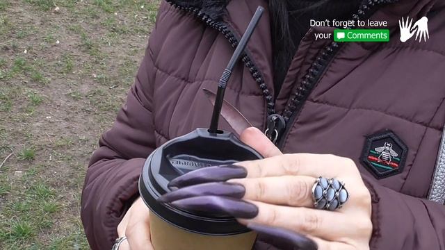 ? LONG NAILS ☕ Walking & Tapping - Public Place